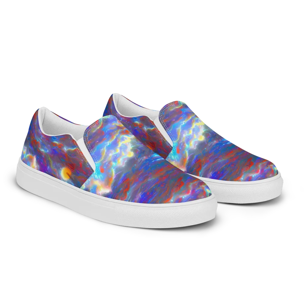 Orion Ripple on Women's Slip-On Canvas Shoes — Right Front
