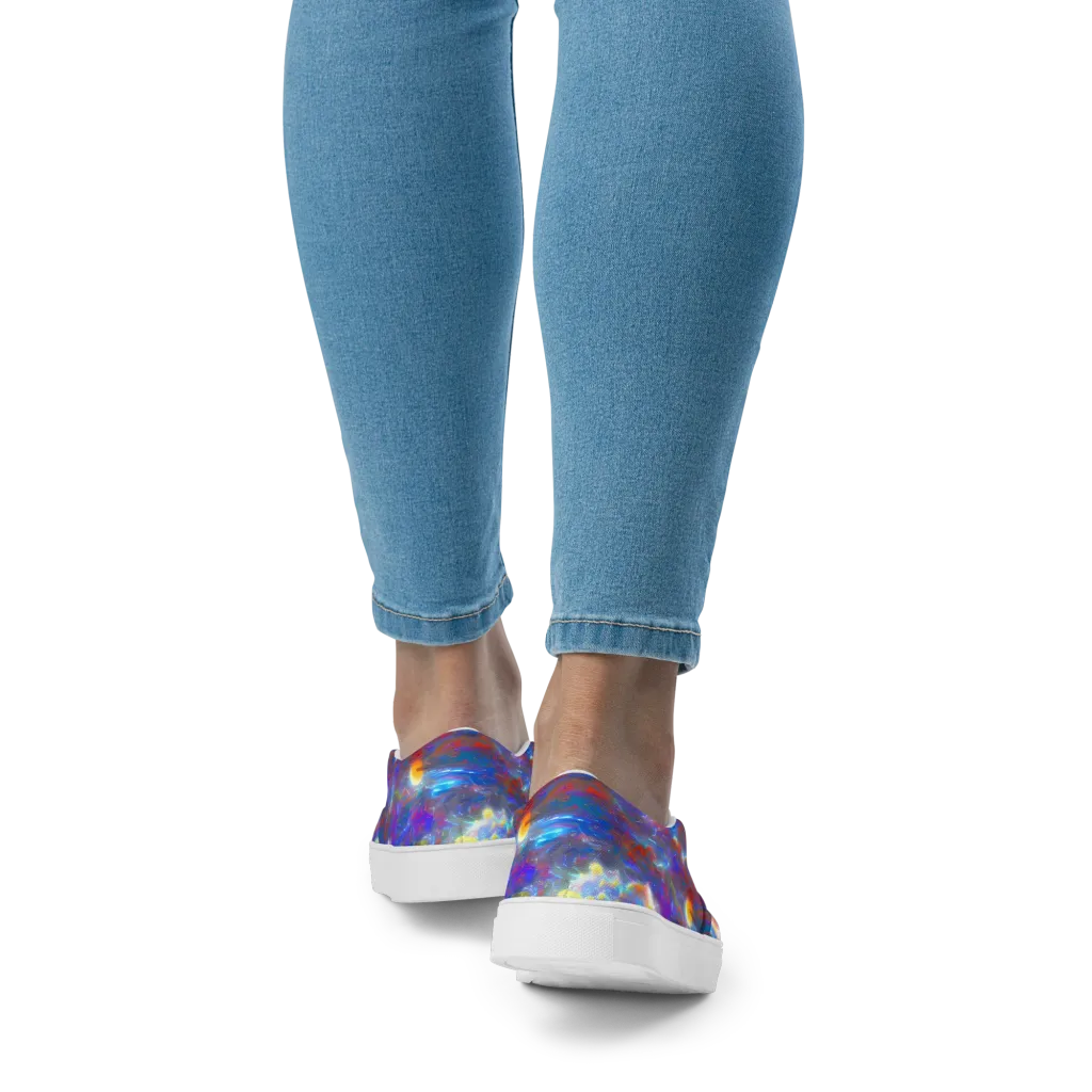 Orion Ripple on Women's Slip-On Canvas Shoes — Back