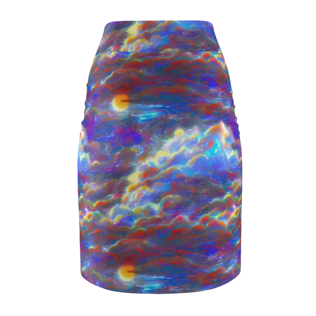Orion Ripple on Pencil Skirt — Back