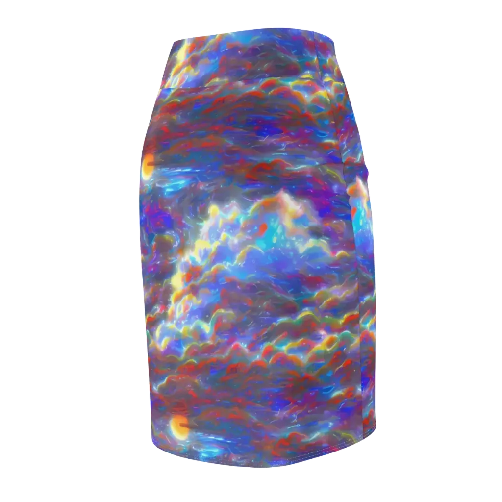 Orion Ripple on Pencil Skirt — Back Side