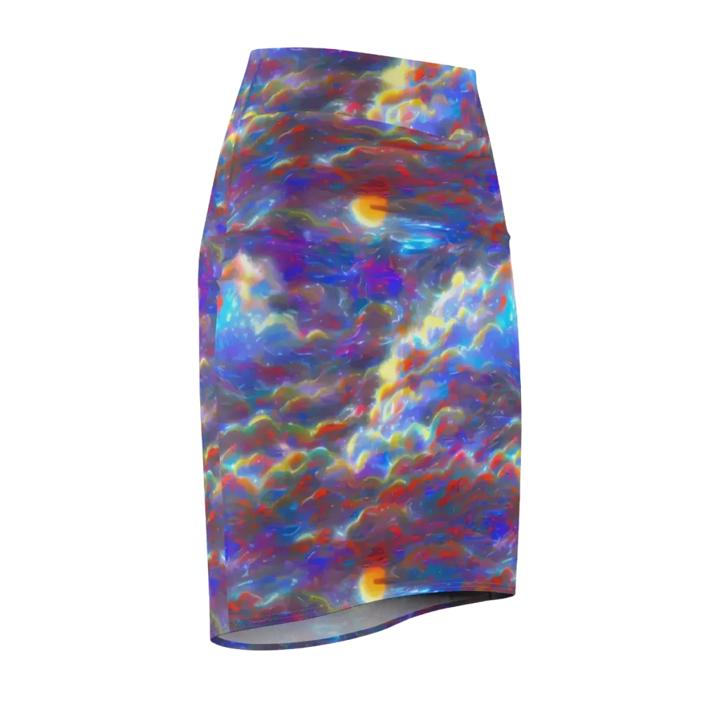 Orion Ripple on Pencil Skirt — Front Side