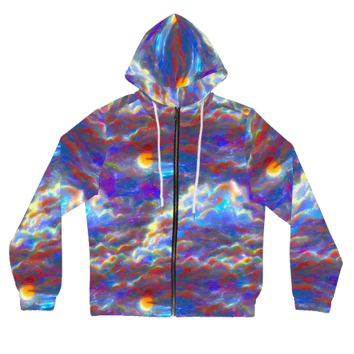 Orion Ripple on a Women's Full-Zip Hoodie