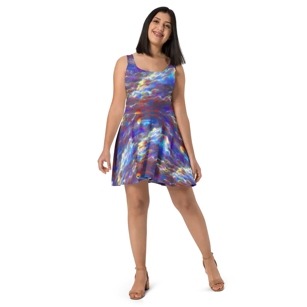 Orion Ripple on Skater Dress — Front