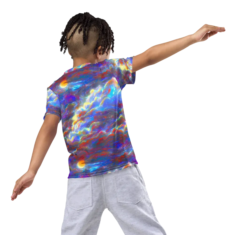 Orion Ripple on Kids Crew Neck T-Shirt — Back