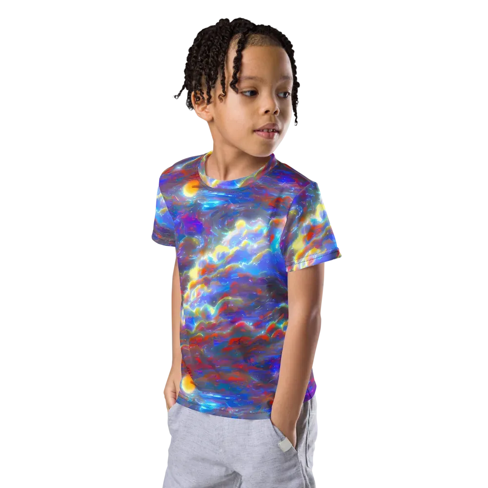 Orion Ripple on Kids Crew Neck T-Shirt — Left Front