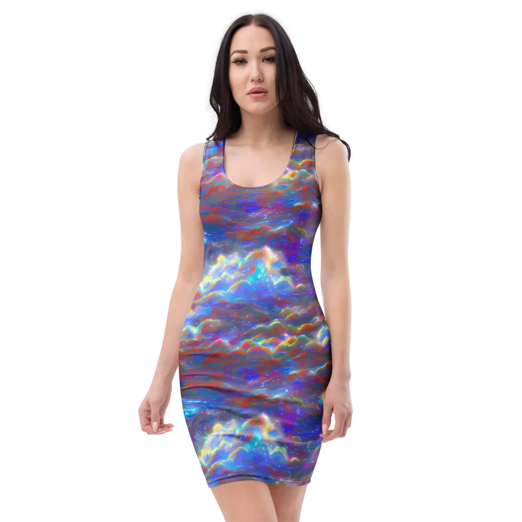 Orion Ripple on Bodycon Dress — Front
