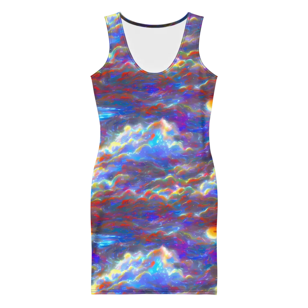 Orion Ripple on Bodycon Dress — Front