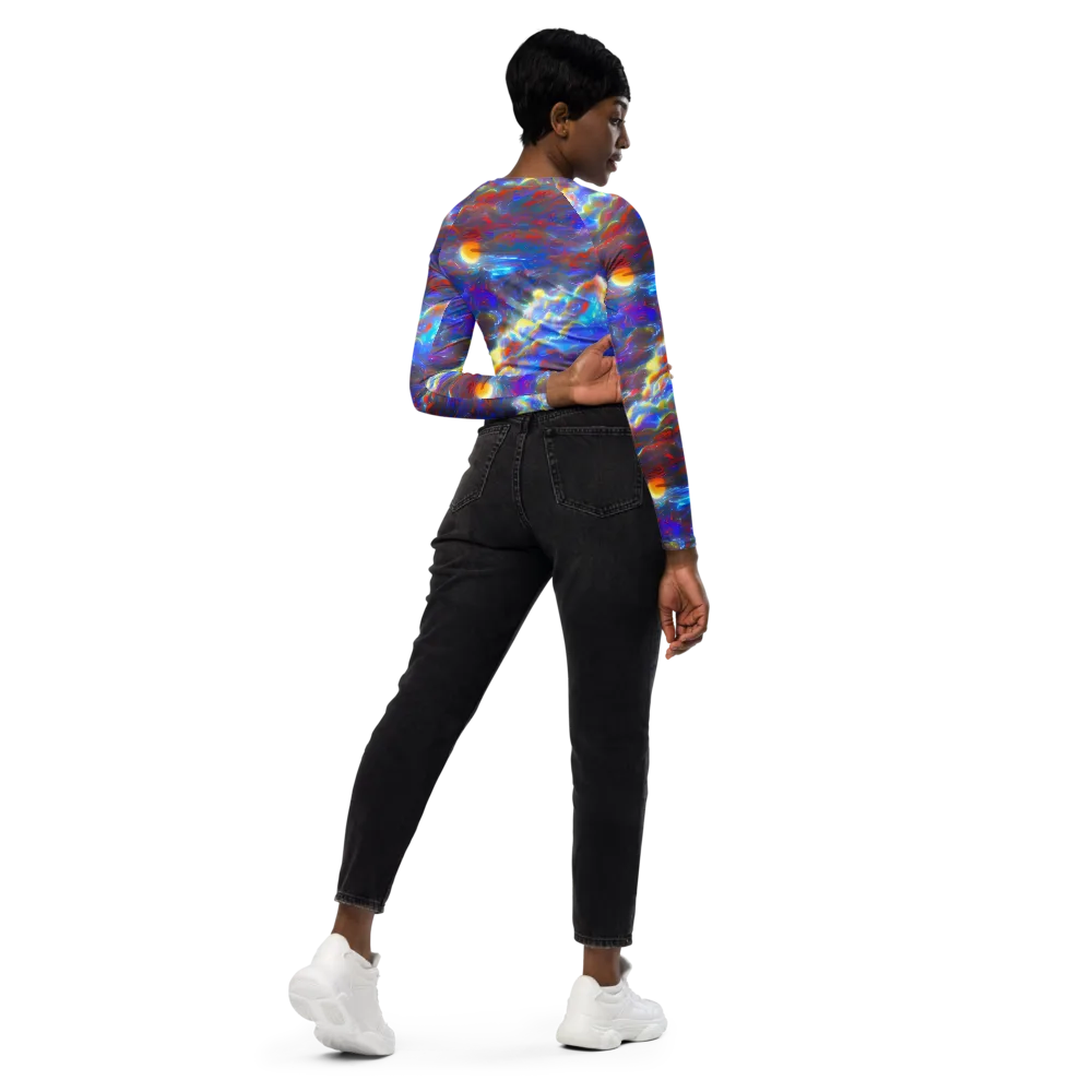 Orion Ripple on Long Sleeve Crop Top — Right Back