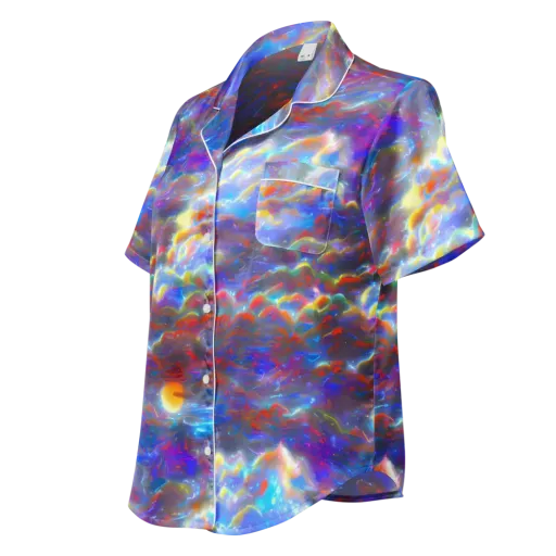 Orion Ripple on a Women's Short Sleeve Pajama Top