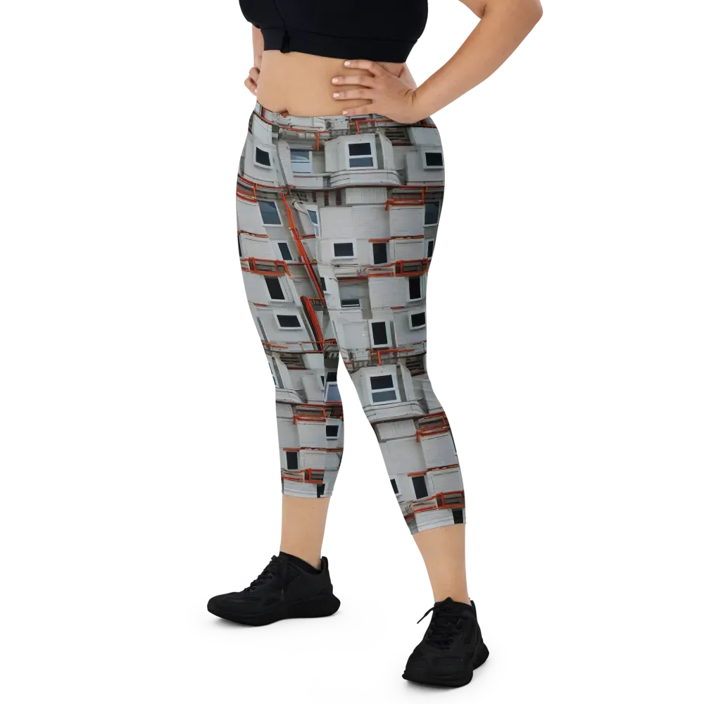 Industrial Reverie on Capri Leggings — Front
