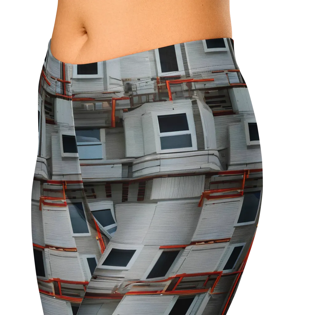 Industrial Reverie on Capri Leggings — Zoomed-in