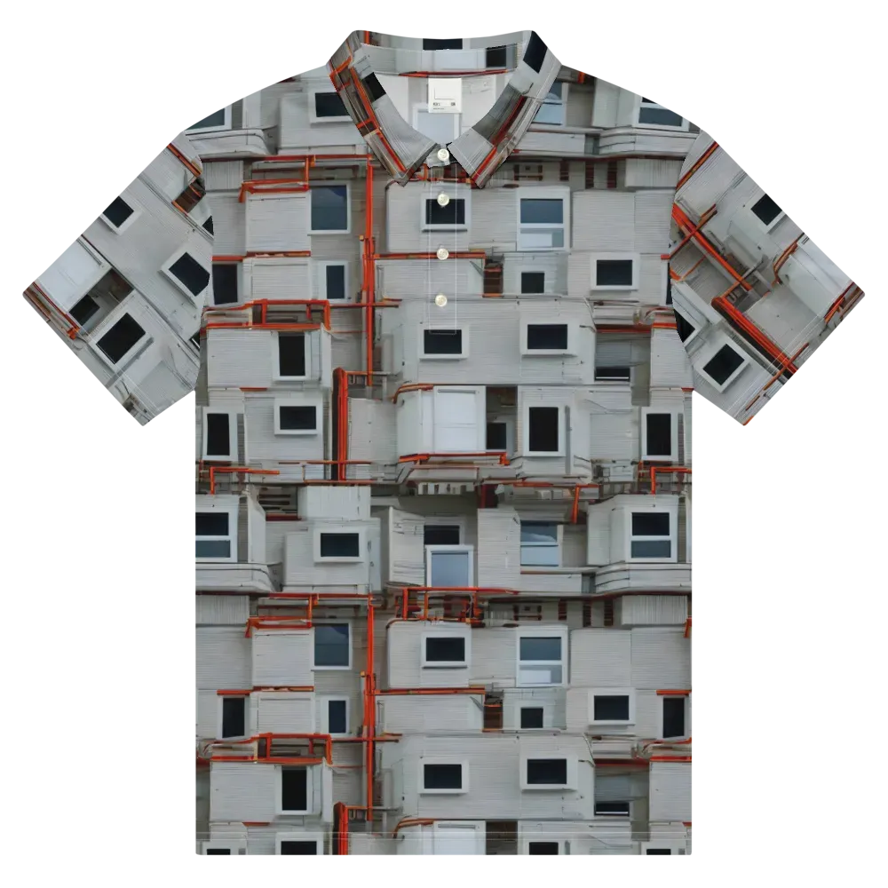 Industrial Reverie on Men's Slim Fit Polo Shirt — Front