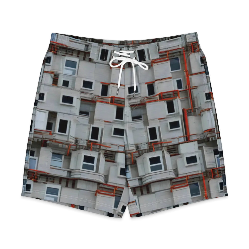 Industrial Reverie on Men's Board Shorts — Front