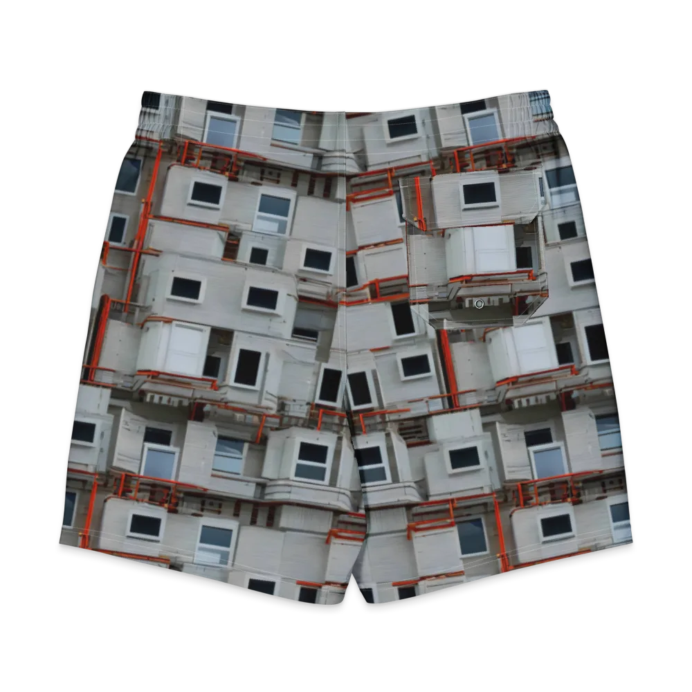 Industrial Reverie on Men's Board Shorts — Back