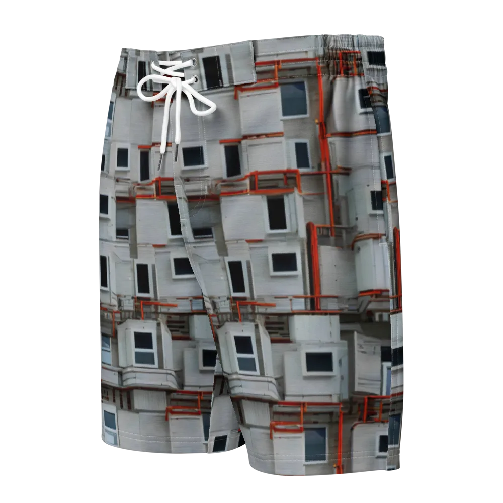 Industrial Reverie on Men's Board Shorts — Front