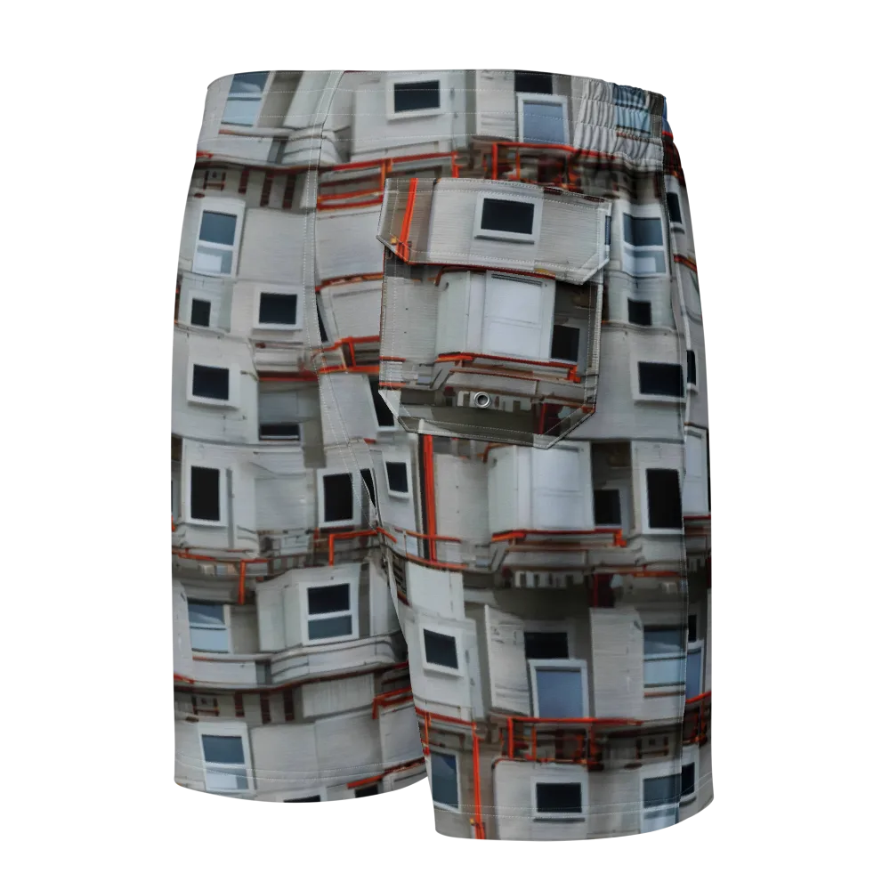 Industrial Reverie on Men's Board Shorts — Back