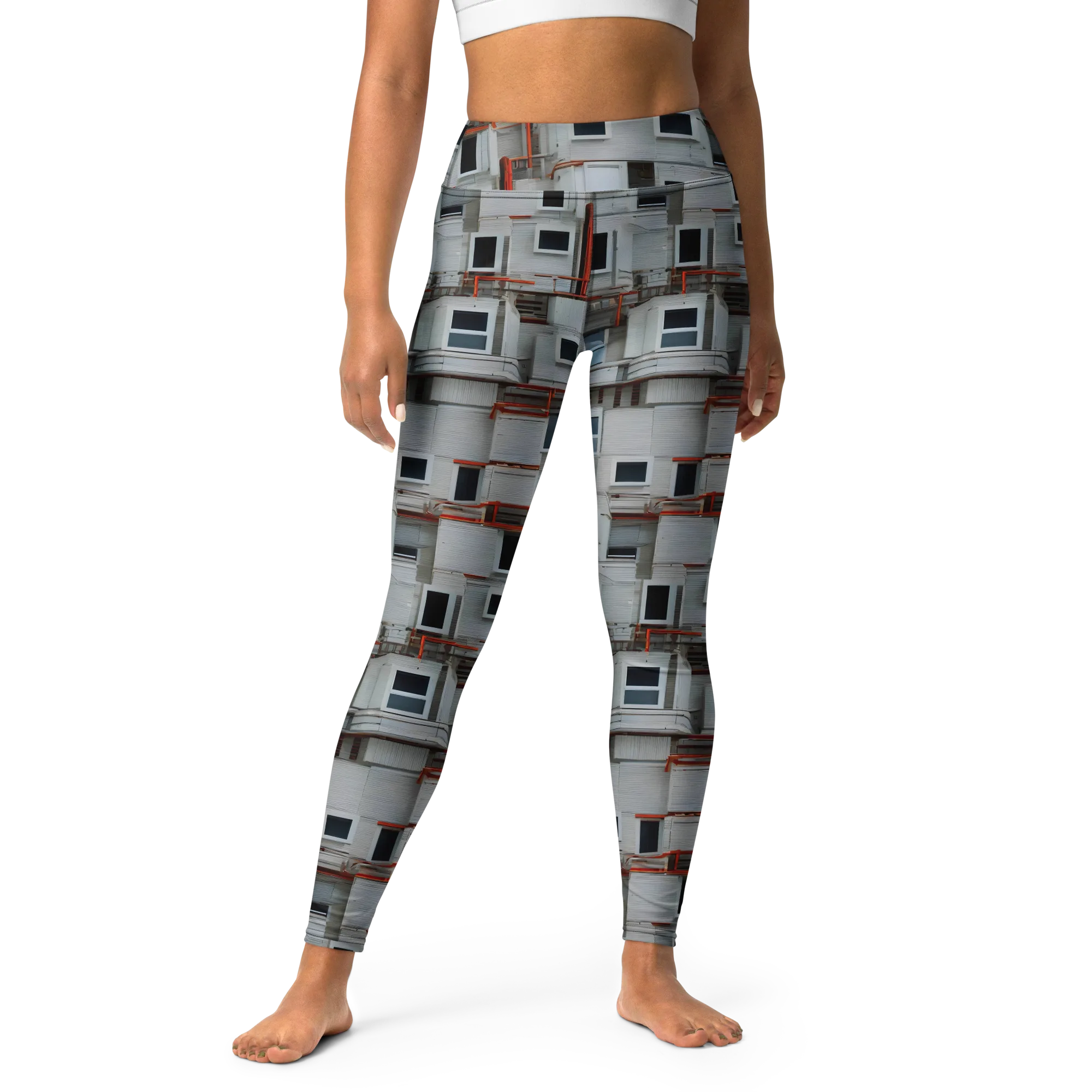 Industrial Reverie on Yoga Leggings — Front
