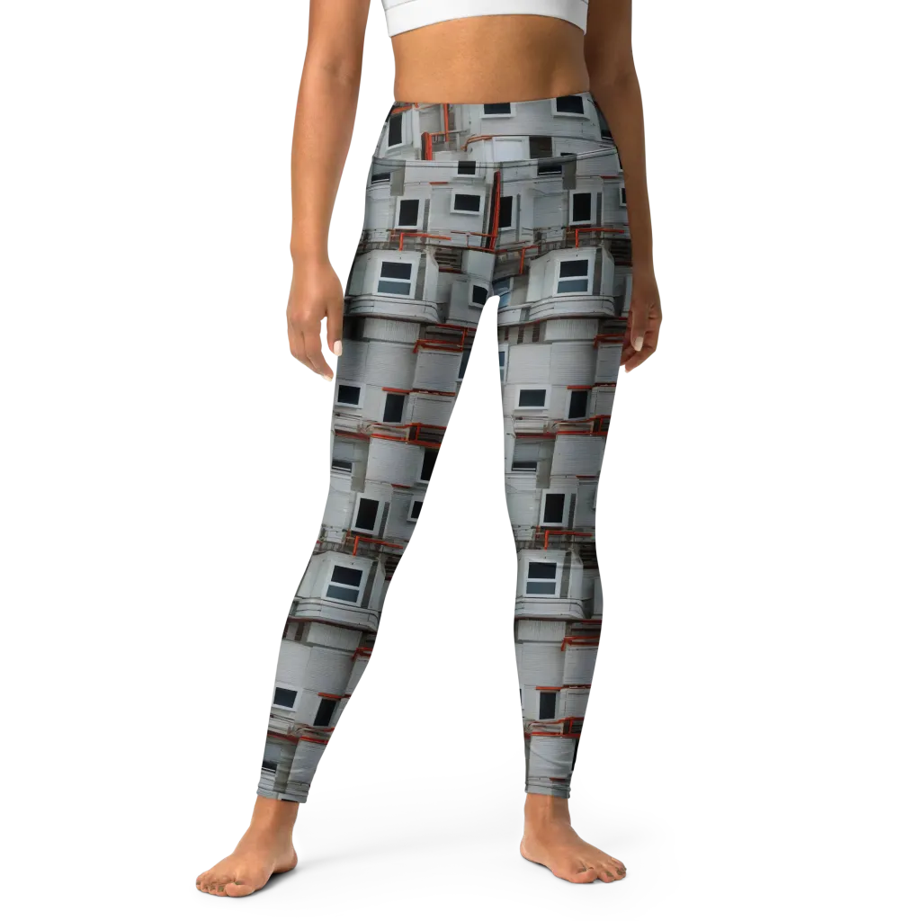 Industrial Reverie on Yoga Leggings — Front