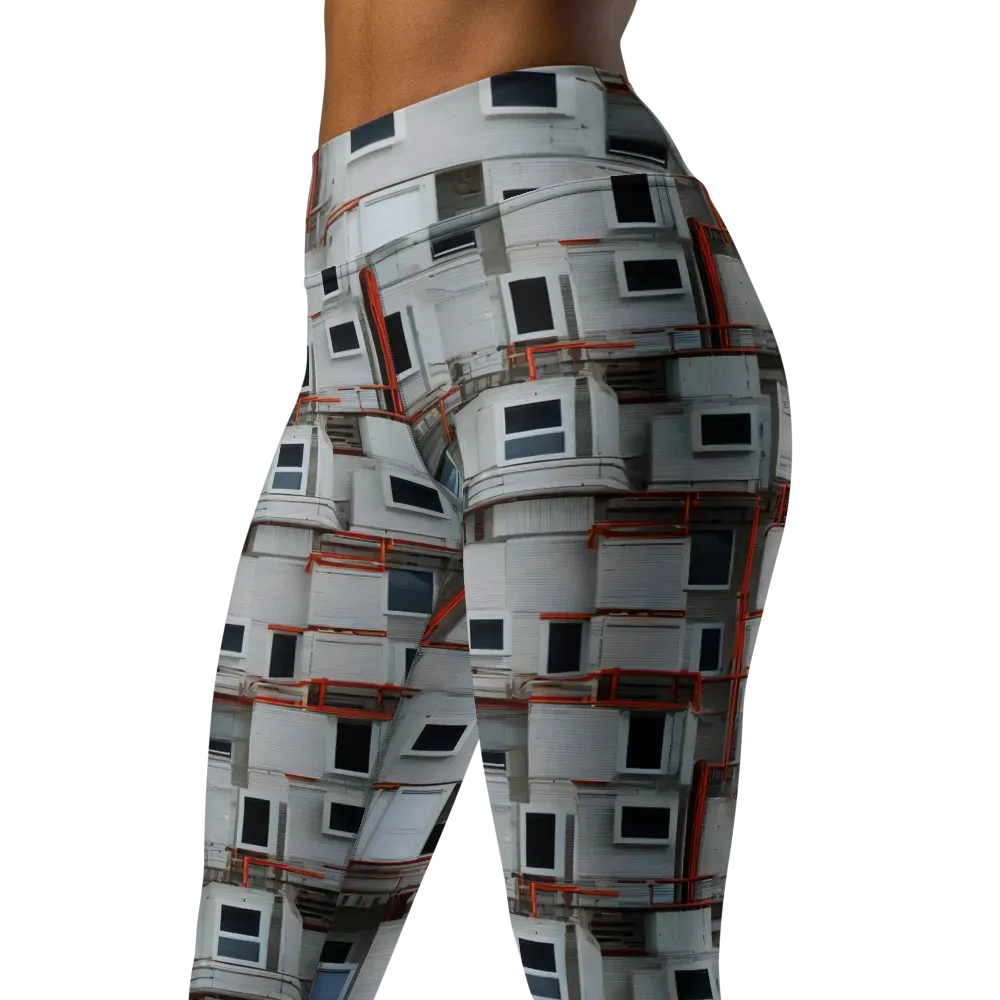Industrial Reverie on Yoga Leggings — Left Front