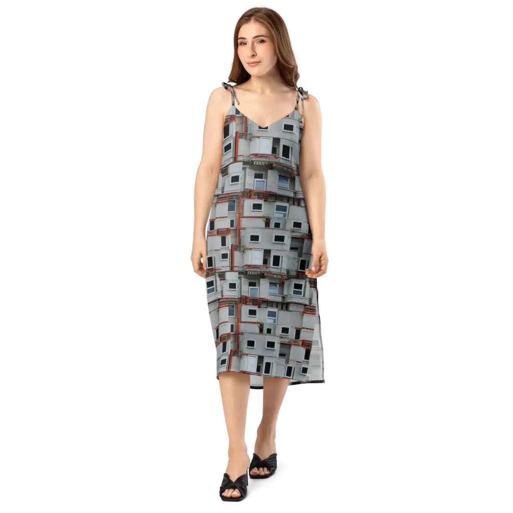 Industrial Reverie on Slip Dress — Front
