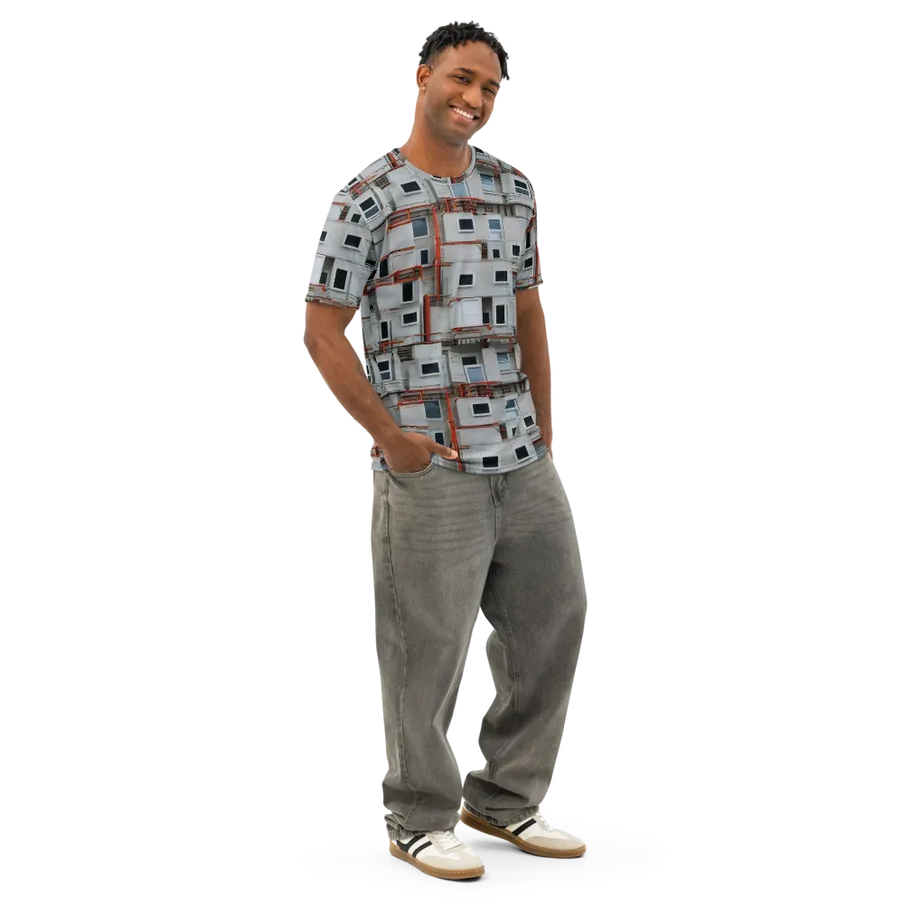 Industrial Reverie on Men's Cotton Crew Neck T-Shirt — Right Front