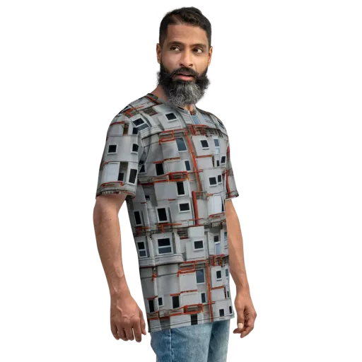 Industrial Reverie on a Men's Crew Neck T-Shirt
