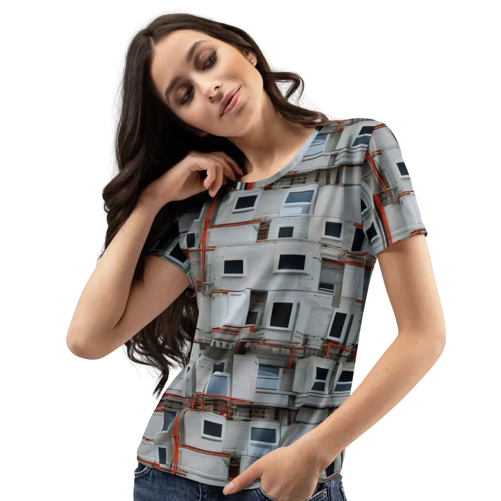 Industrial Reverie on Women's Crew Neck T-Shirt — Left Front