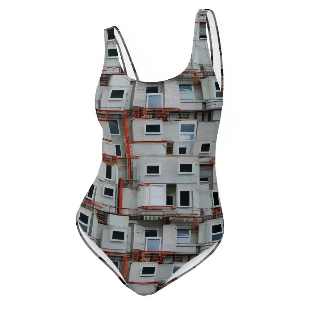 Industrial Reverie on One-Piece Swimsuit — Front