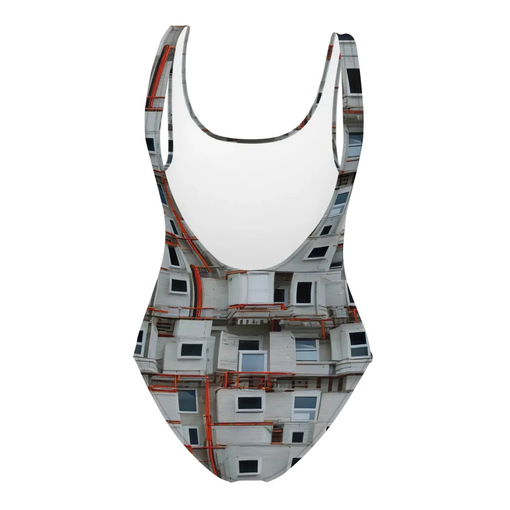 Industrial Reverie on One-Piece Swimsuit — Back