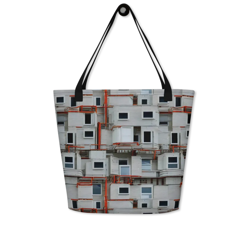 Industrial Reverie on Large Tote Bag W/ Pocket — Front