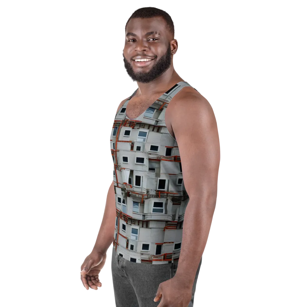 Industrial Reverie on Men's Tank Top — Left Front