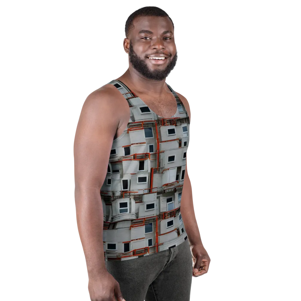 Industrial Reverie on Men's Tank Top — Right Front