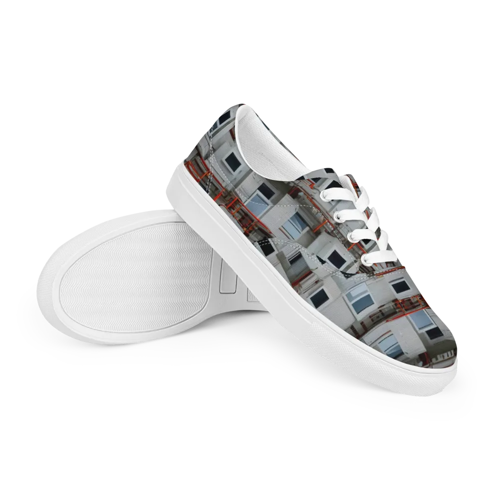 Industrial Reverie on Men's Lace-Up Canvas Shoes — Right Front