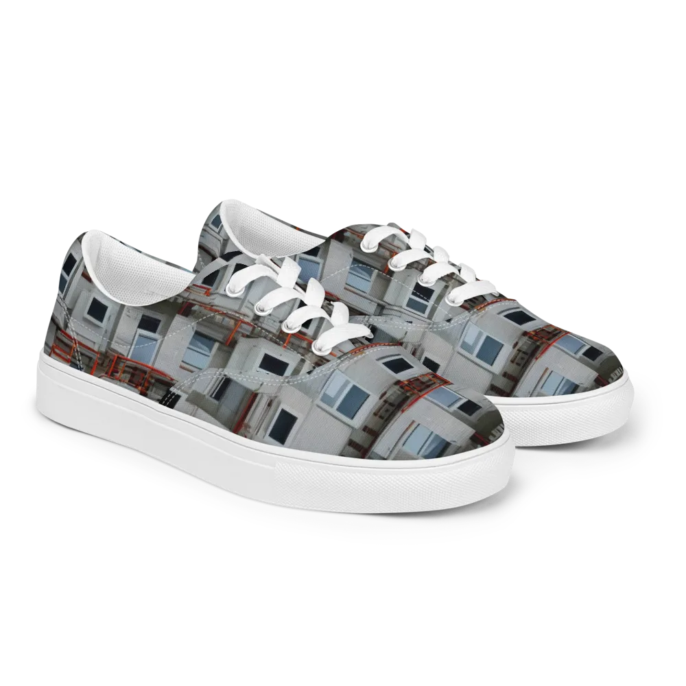 Industrial Reverie on Men's Lace-Up Canvas Shoes — Right Front
