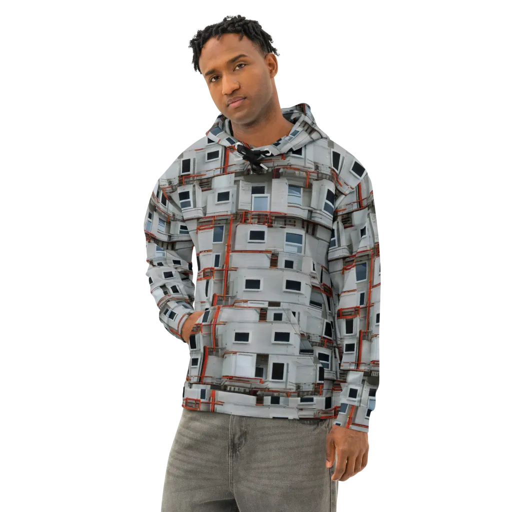 Industrial Reverie on Cotton Hoodie — Left Front