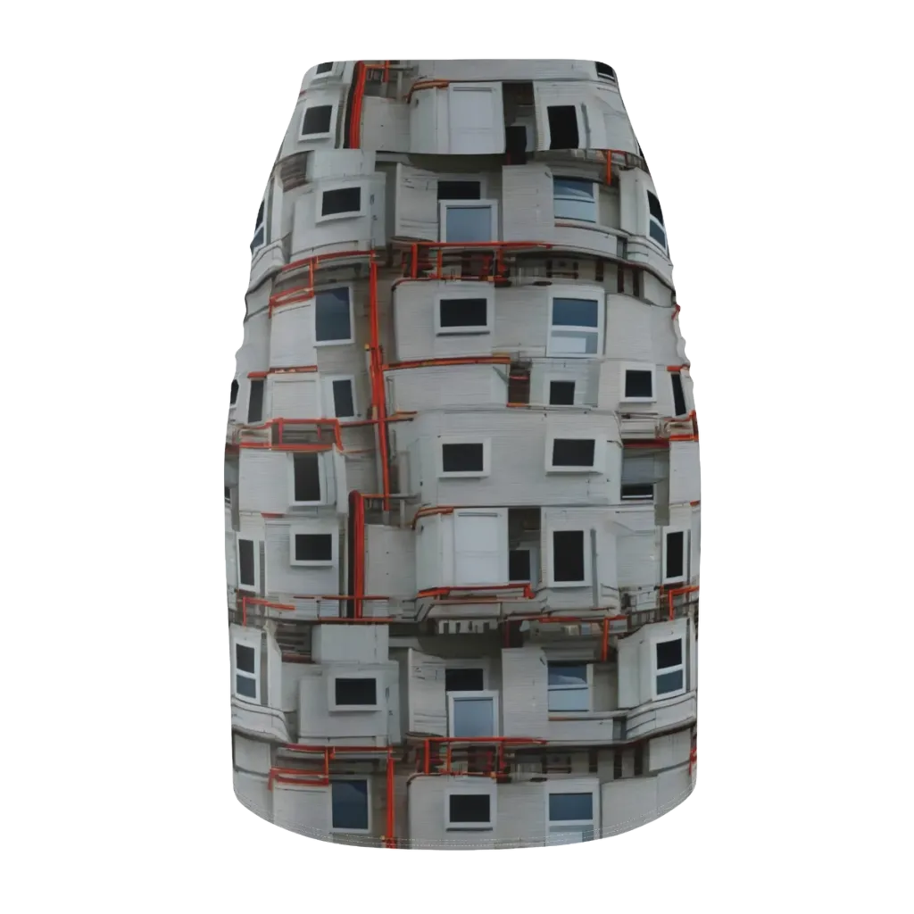 Industrial Reverie on Pencil Skirt — Back