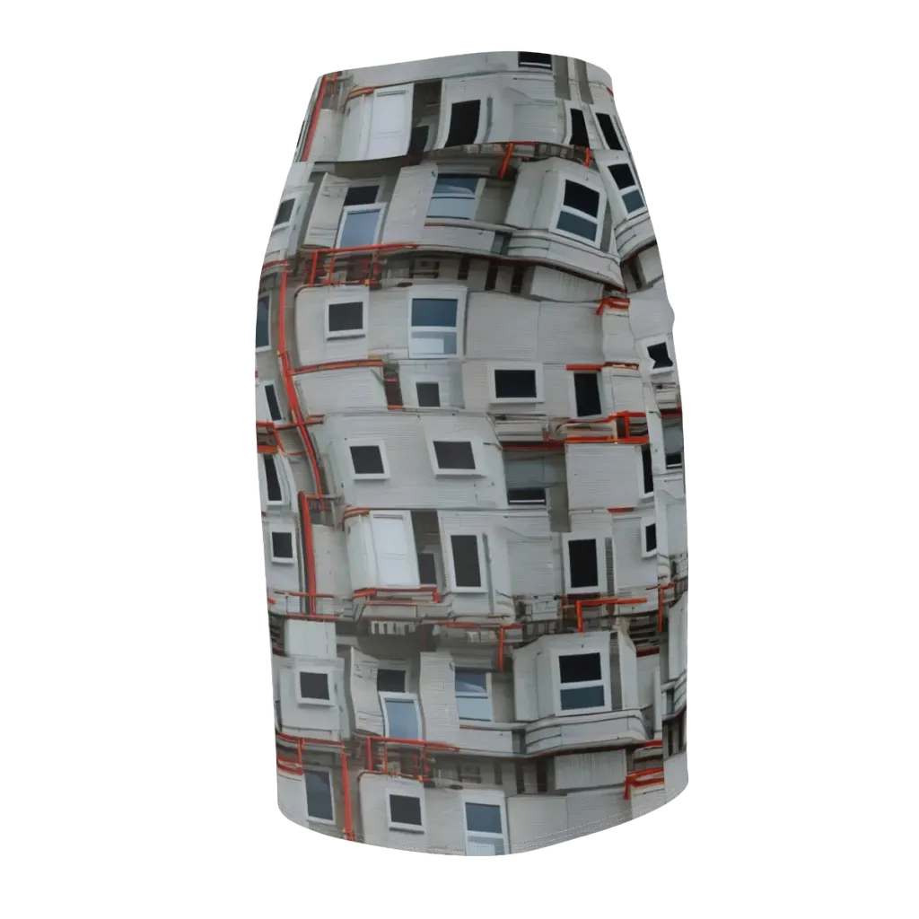 Industrial Reverie on Pencil Skirt — Back Side