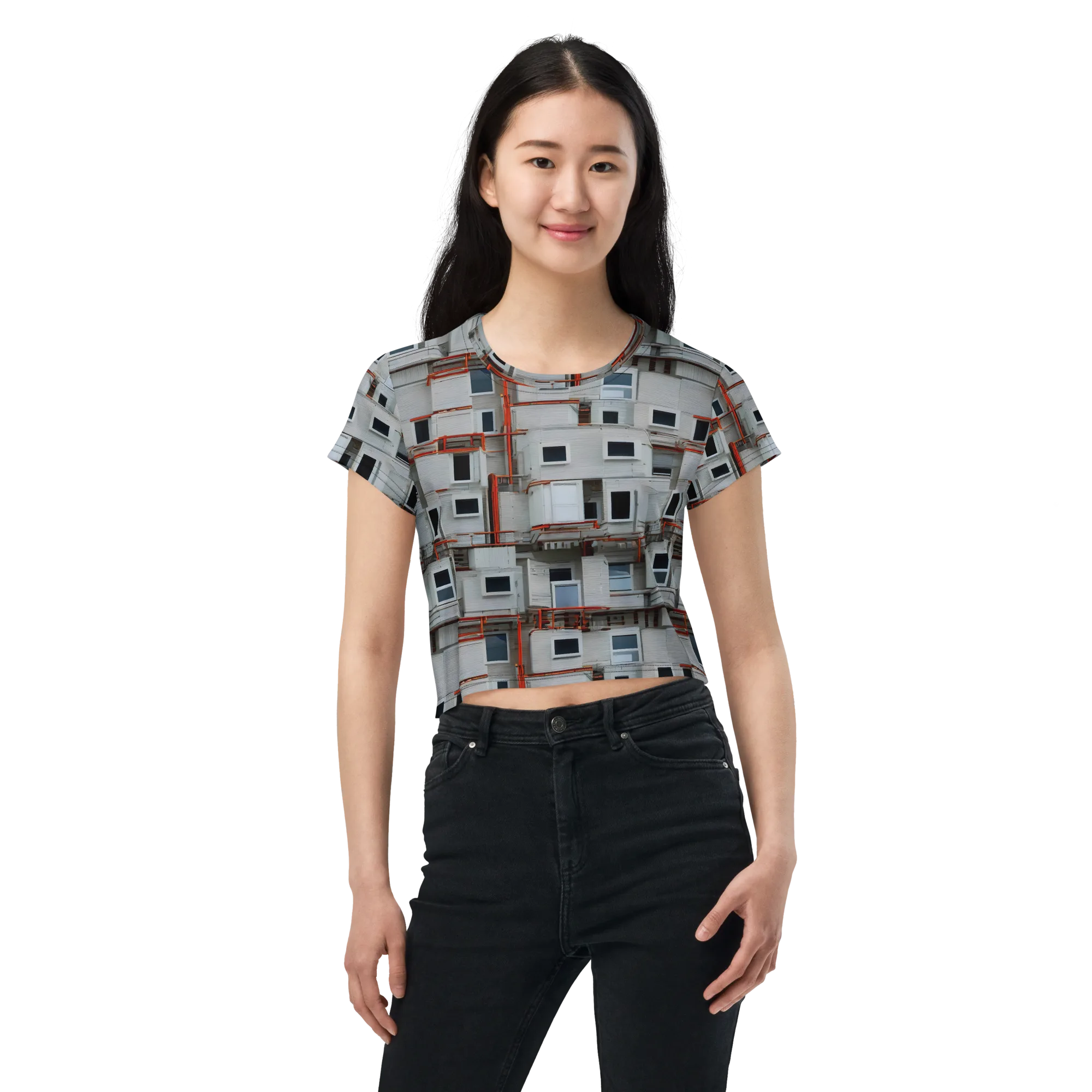 Industrial Reverie on Crop Tee — Front