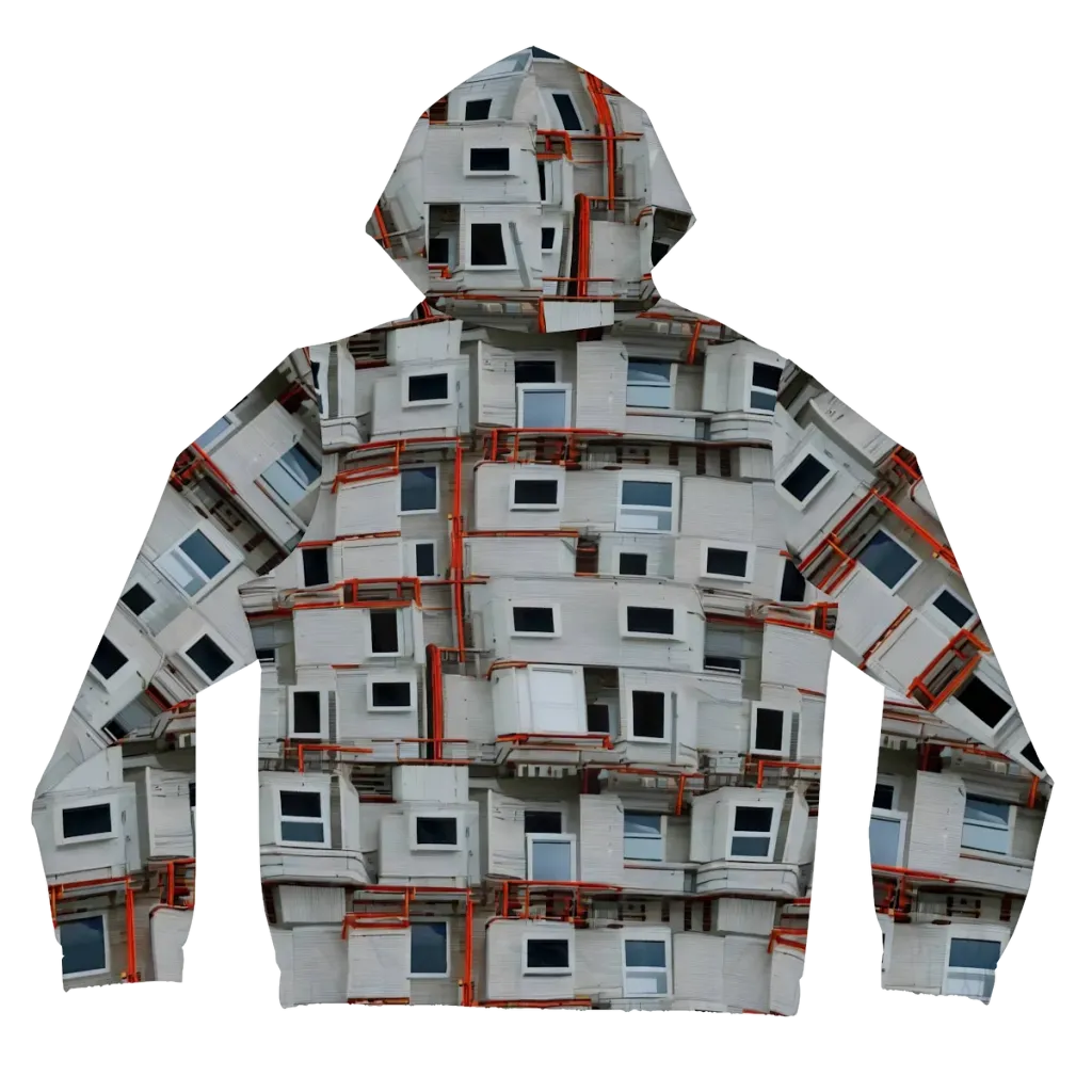 Industrial Reverie on Women's Full-Zip Hoodie — Back