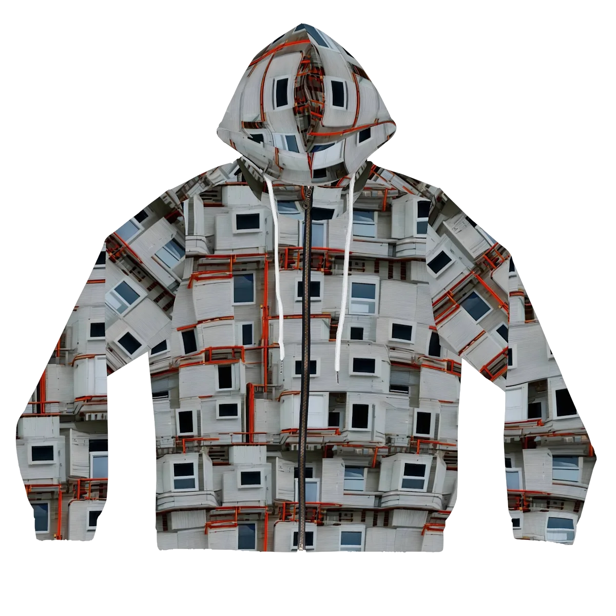 Industrial Reverie on Women's Full-Zip Hoodie — Front