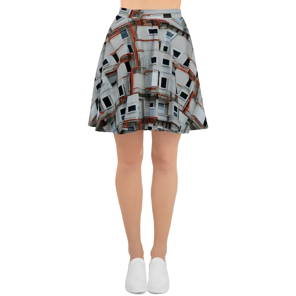 Industrial Reverie on Skater Skirt — Front