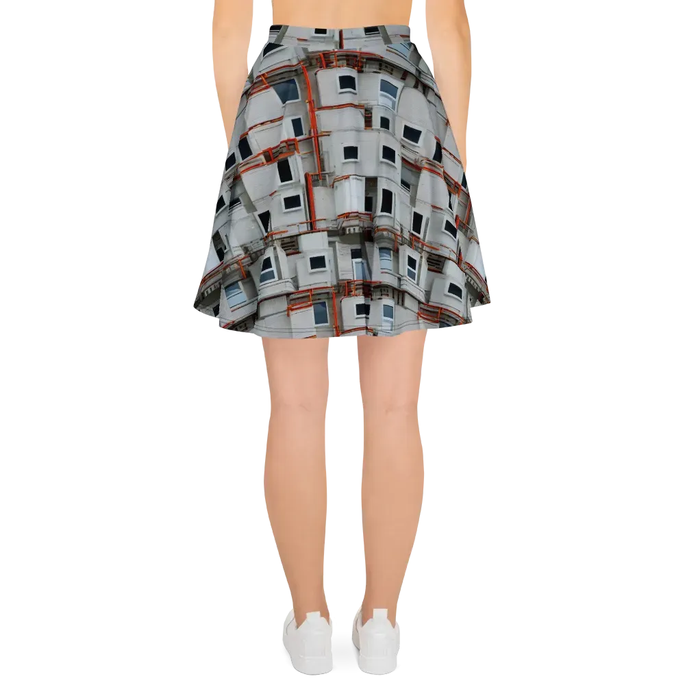 Industrial Reverie on Skater Skirt — Back
