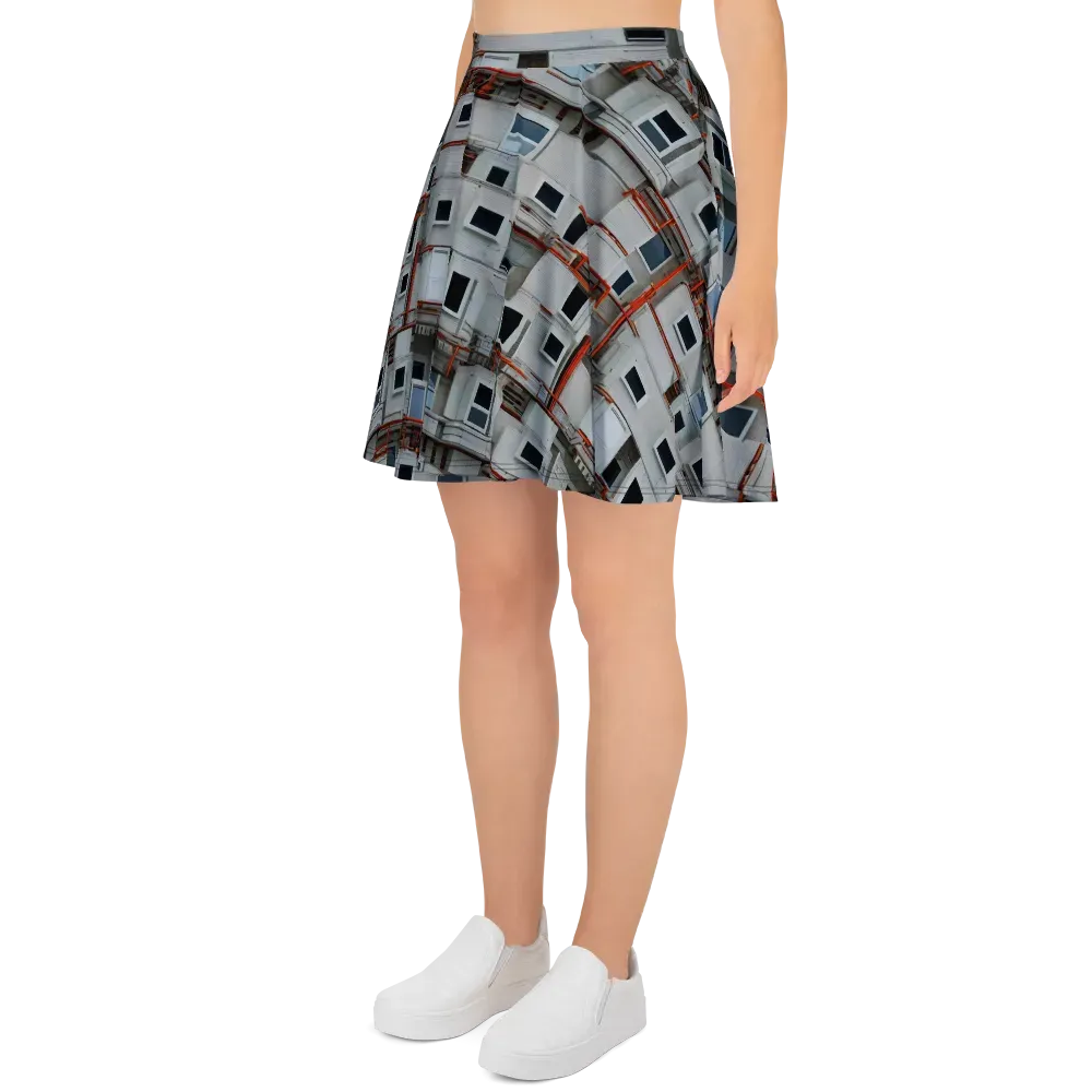 Industrial Reverie on Skater Skirt — Left