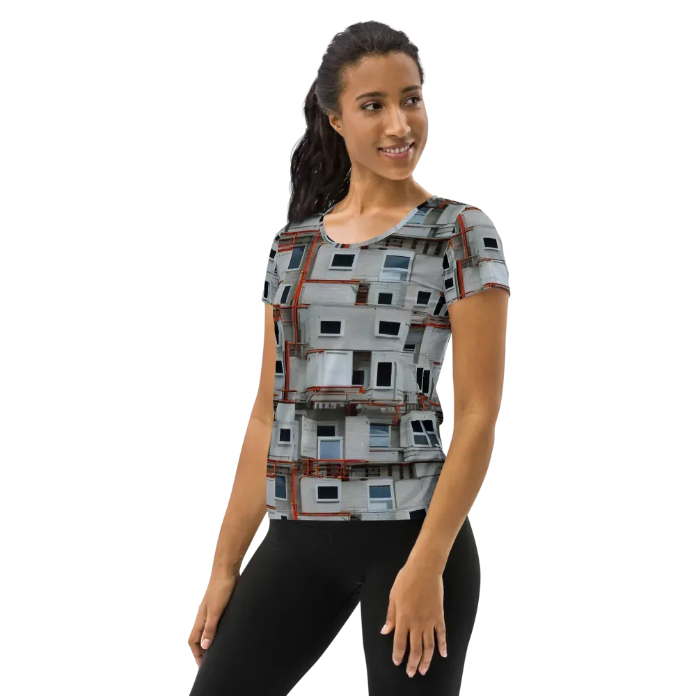 Industrial Reverie on Women's Athletic T-Shirt — Left