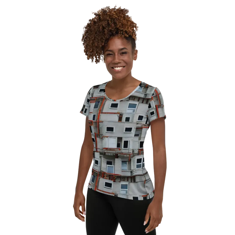 Industrial Reverie on Women's Athletic T-Shirt — Left