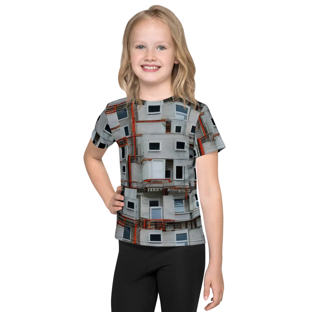 Industrial Reverie on Kids Crew Neck T-Shirt — Front