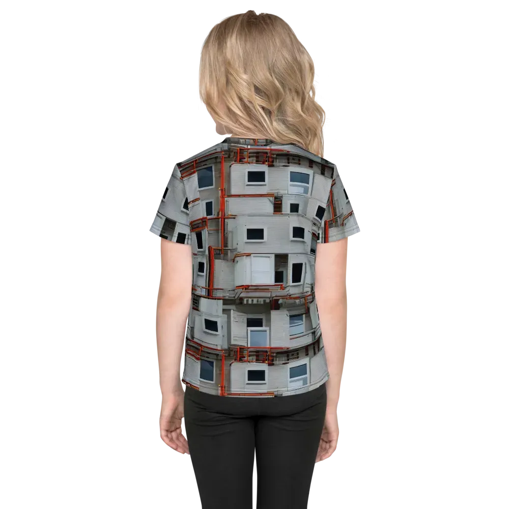 Industrial Reverie on Kids Crew Neck T-Shirt — Back