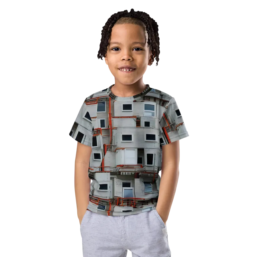 Industrial Reverie on Kids Crew Neck T-Shirt — Front