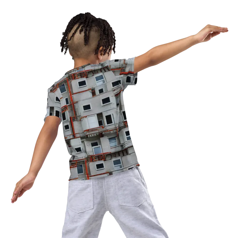 Industrial Reverie on Kids Crew Neck T-Shirt — Back