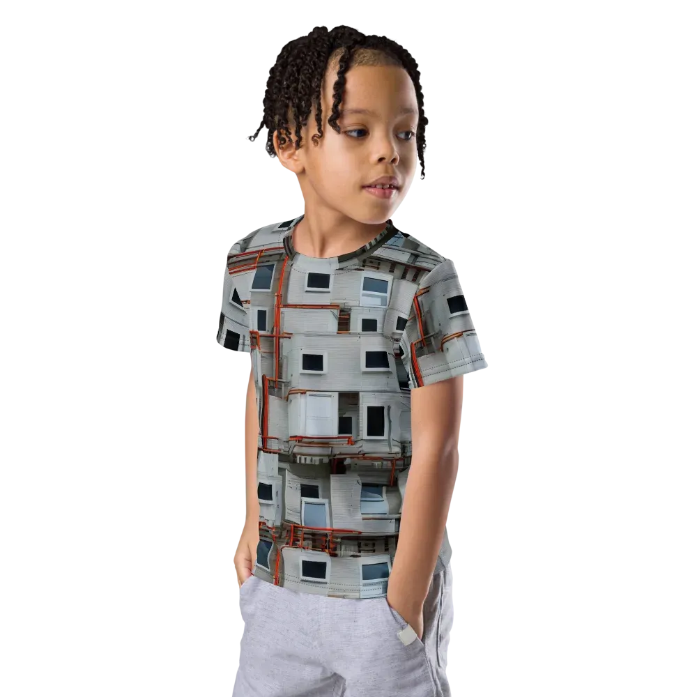 Industrial Reverie on Kids Crew Neck T-Shirt — Left Front